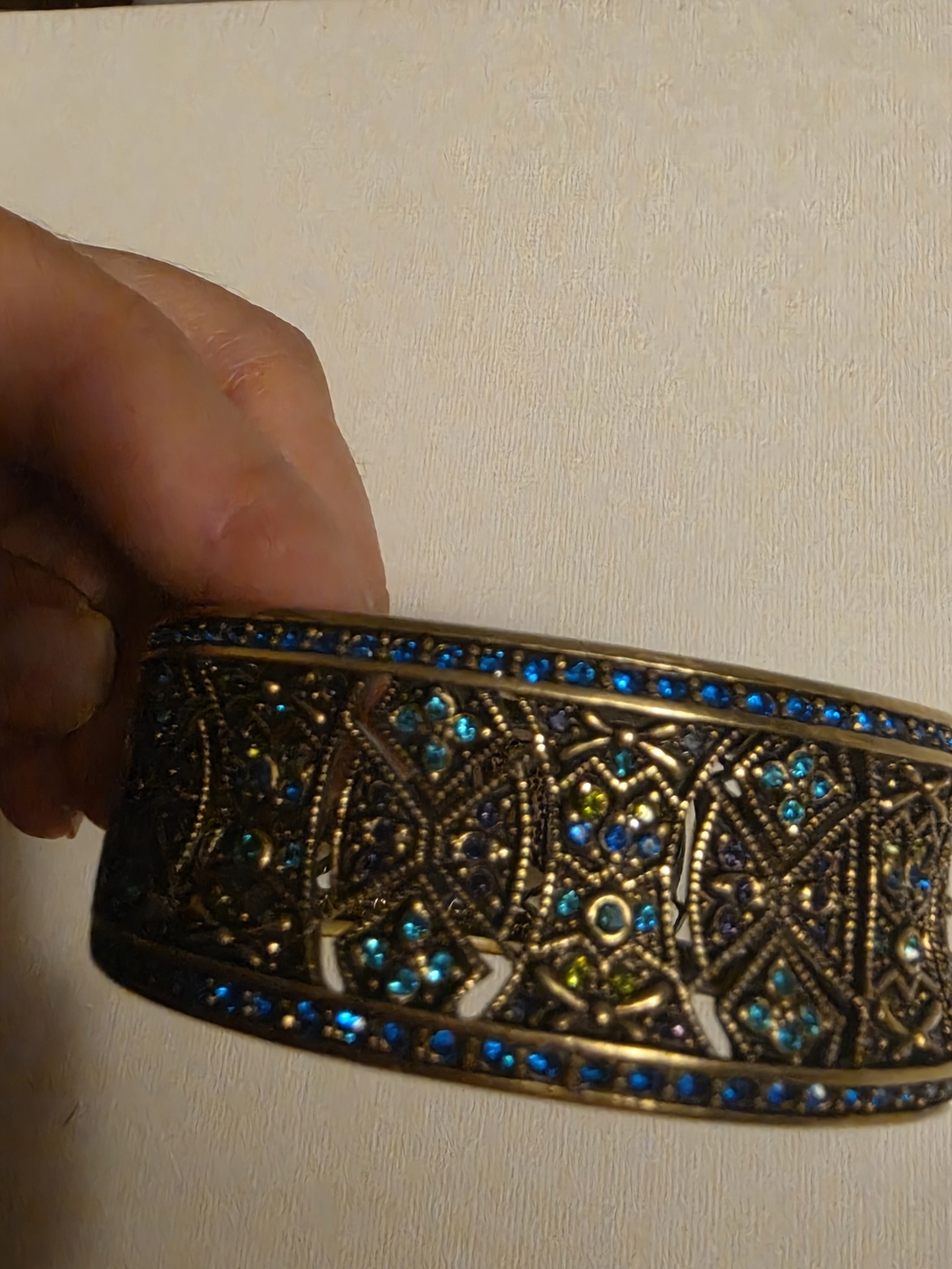 The Heidi Daus "Byzantine Beauty" Swarovski Crystals clamper bracelet
